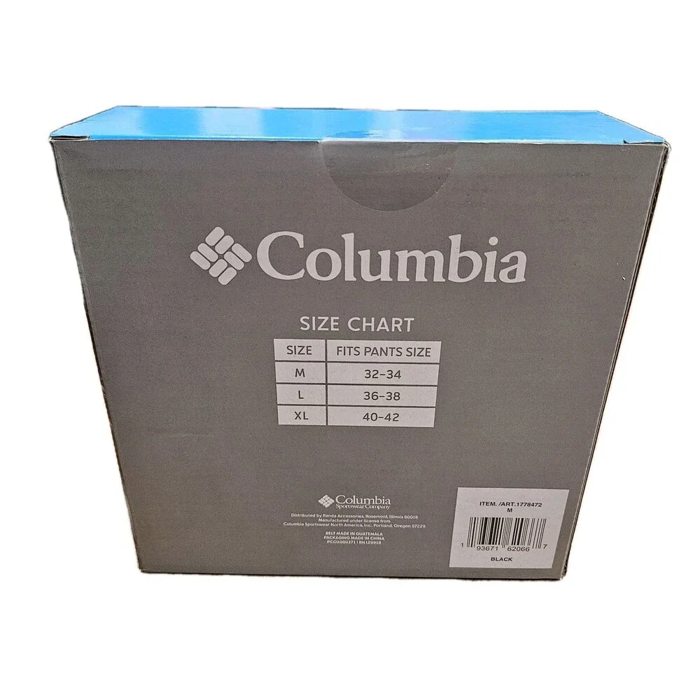 Columbia Men's Genuine Leather Belt, Black‎ M (32-34)